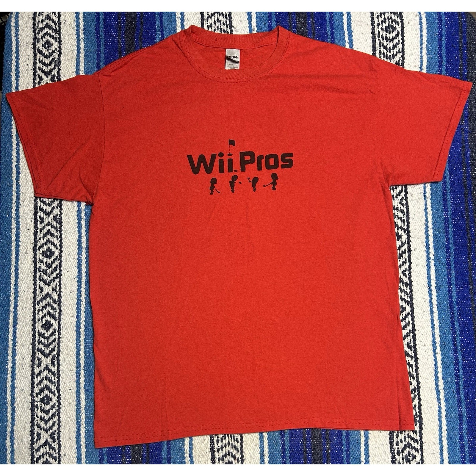 Wii Pros Parody Graphic T Shirt Red Nintendo Wii Gaming Funny Gildan Large